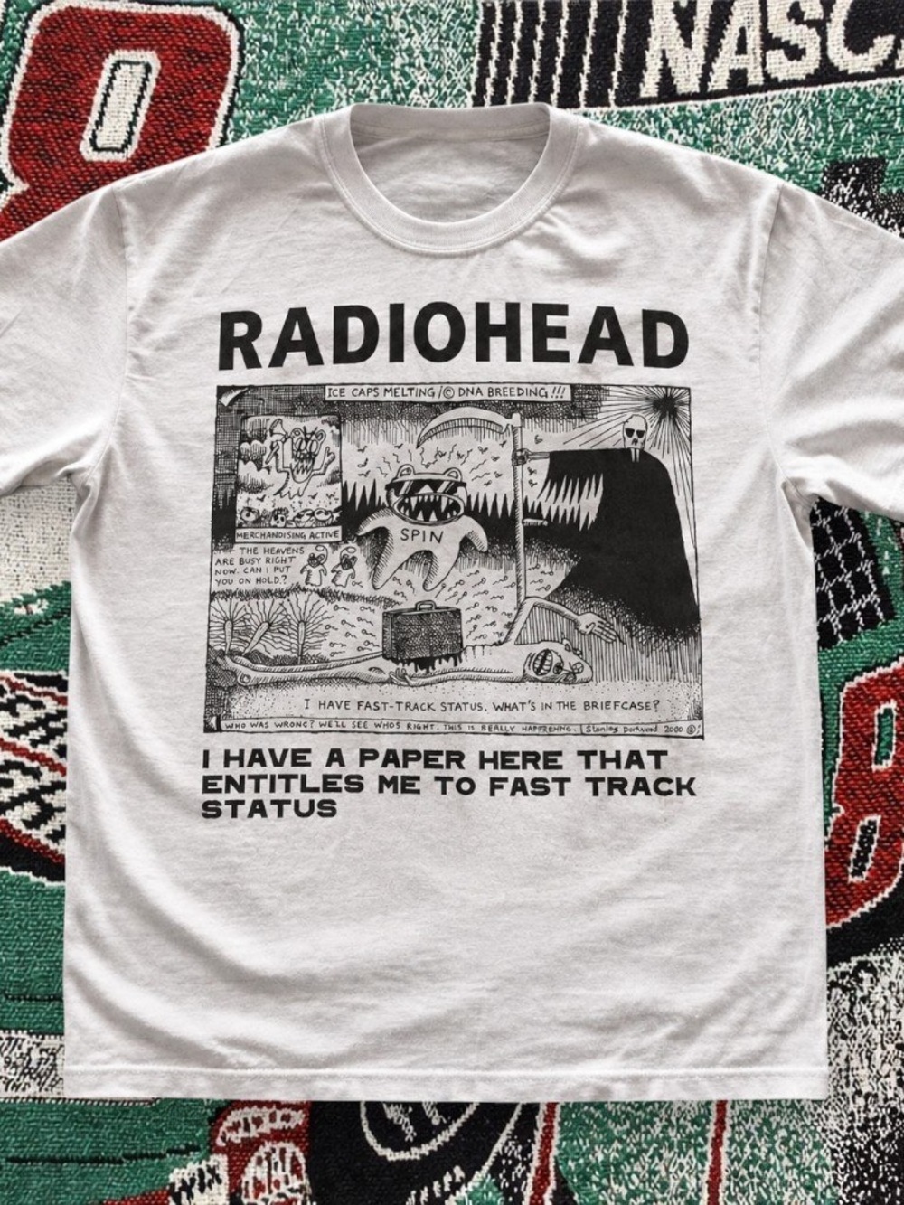 White Radiohead Black Graphic Tee